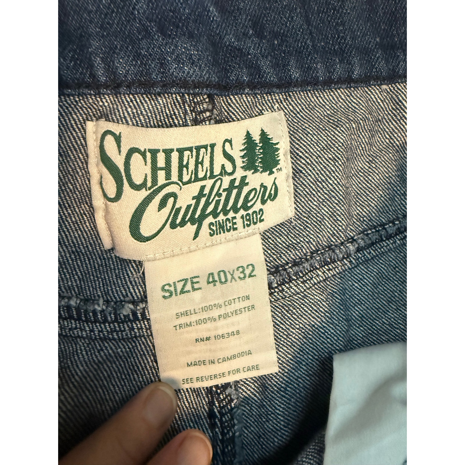 New Scheels Outfitters Upland Hunting Jeans Mens 40x32 Brush Pants 1200d Nwt — image 4 of 8